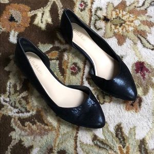 Kelly & Katie Black leather flats size 7